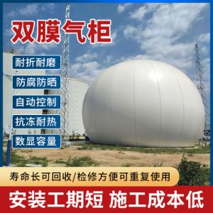 干式双膜气柜新型养殖猪场大型沼气池工程建造储气柜沼气存储设备