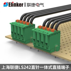 联捷PCB线路板端子LS242弹簧垂直接线5.08mm间距直插式连接器