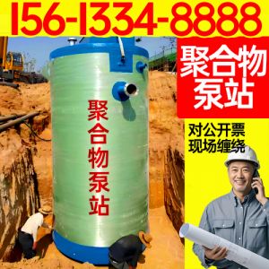 聚合物筒体地埋式泵站 卧式雨水泵站 树脂混凝土智能 防洪排涝泵站